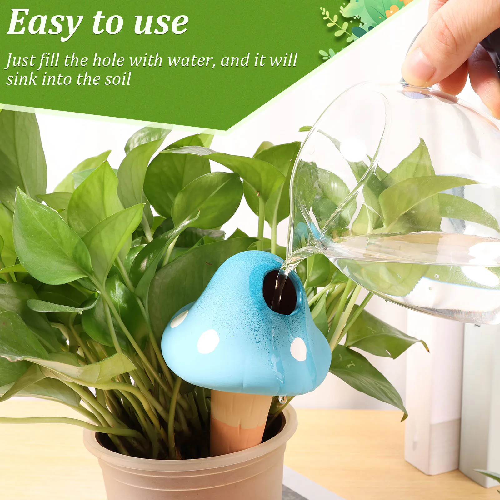 Ceramic Self Watering Plant Spikes for Indoor Outdoor Plants