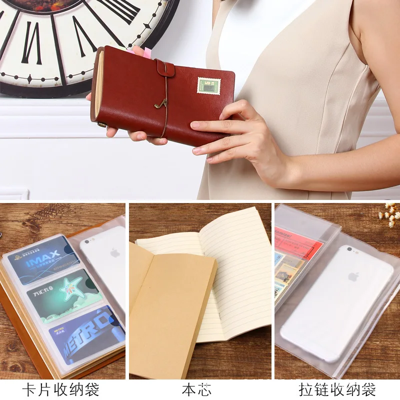 A6 Retro Loose-Leaf Travel Diary Set - 72 Pages