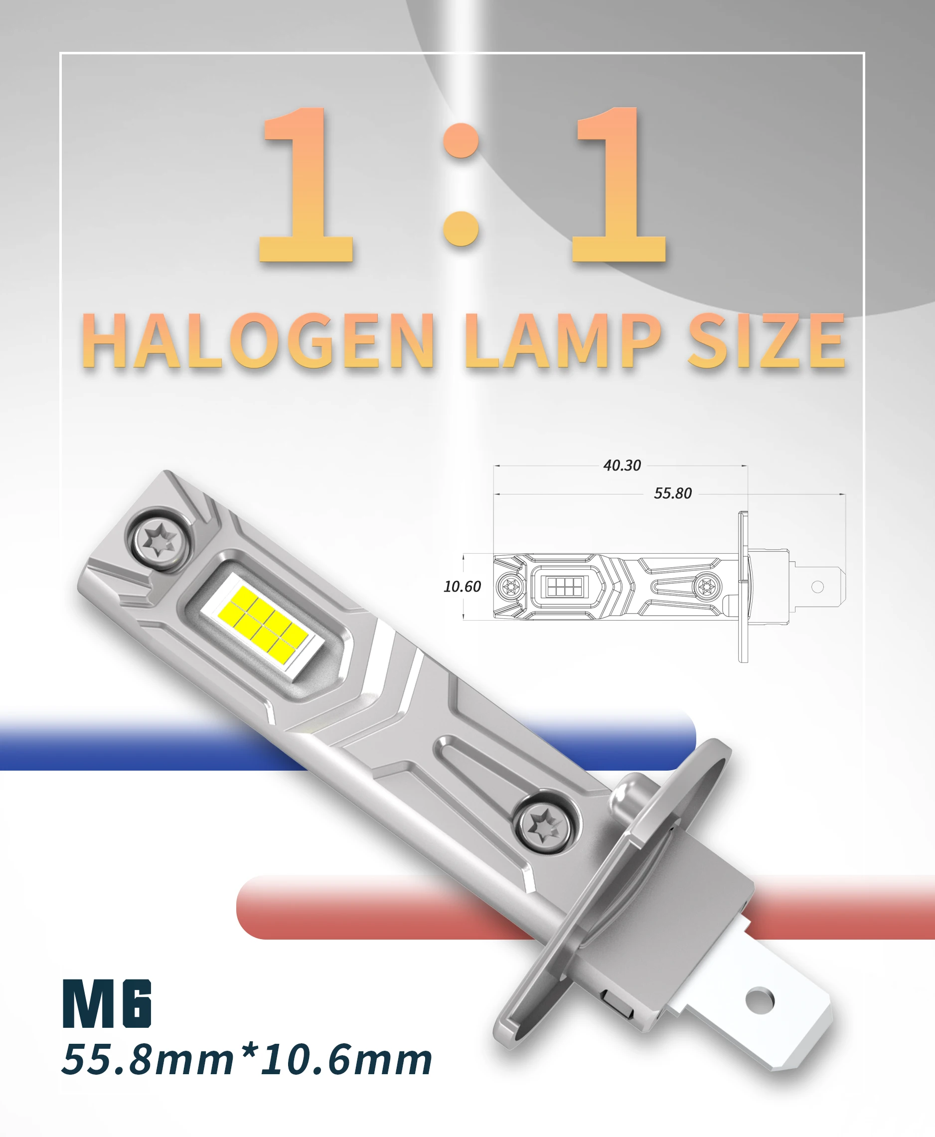H1 LED 조명 Canbus 전구 자동차 헤드라이트, 고출력 자동 안개 다이오드 주행 램프, 도요타 어벤시스 T25 2003  2008, 12V 55W