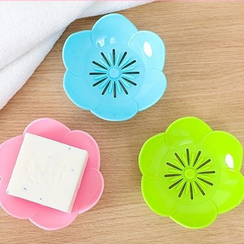 Laundry Soap Holder Anti-slip Pp Flower Soap Box Wall Mounted Soap Dish Bathtub/surrounding Punch Free Soap Dish Soap Box Drain