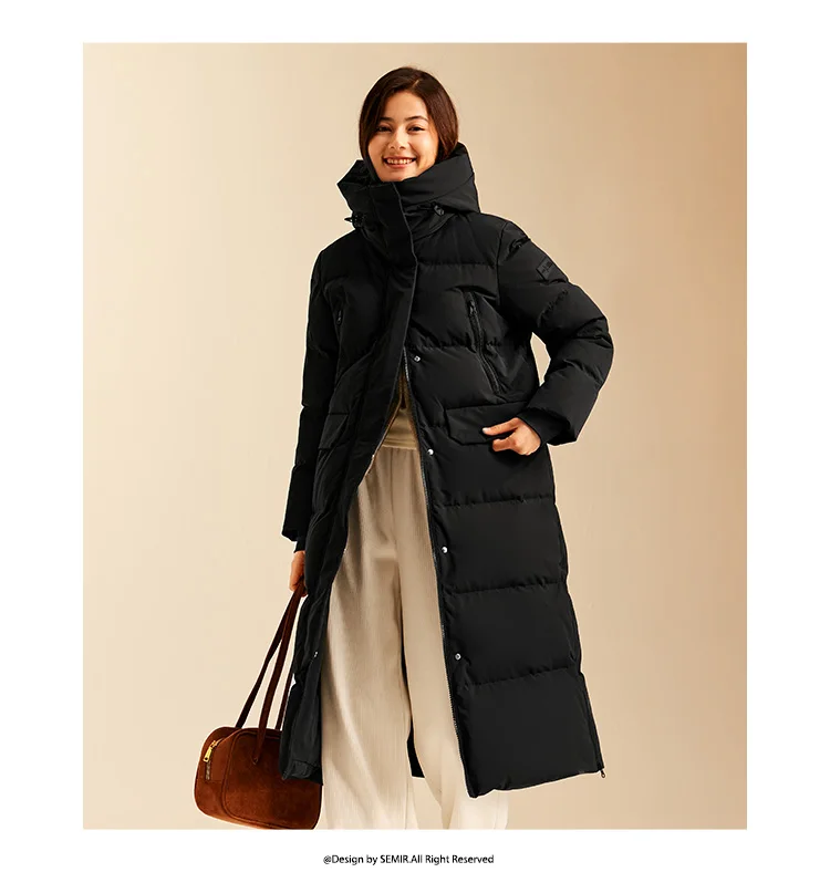 Down Jacket Women Long Length New Winter Goose Down Women's Clothing Warm Outerwear Jacket