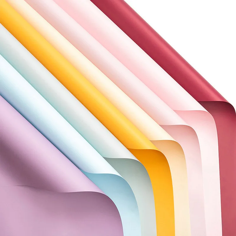 Floral Bouquet Wrapping Paper - 20 Sheets, Waterproof Solid Colors for Weddings, Birthdays, and Special Occasions