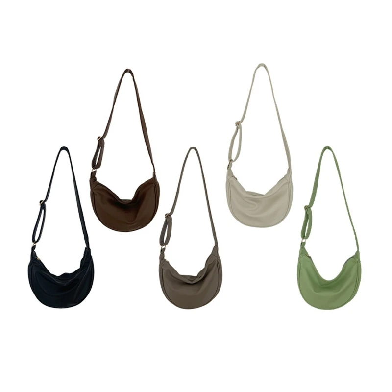 

Women Dumpling Bags Solid Crossbody Bag PU Underarm Bag All-match Shoulder Bag