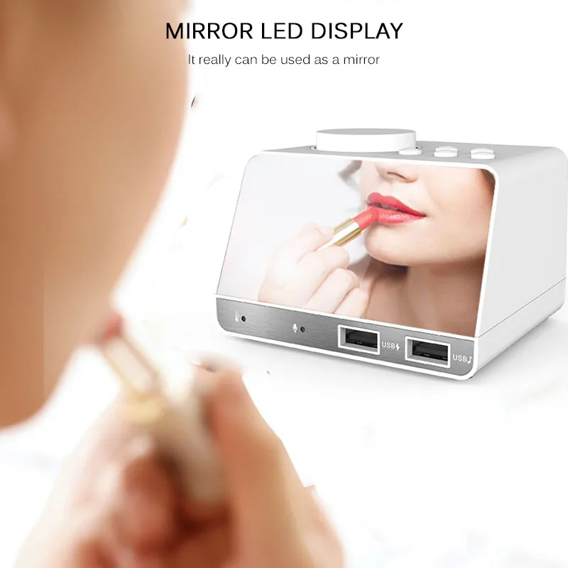 Reloj despertador Digital LED K11 con 2 puertos USB, reloj despertador Digital con Bluetooth 4,2, decoración del hogar, reloj de mesa de repetición - Imagen 5