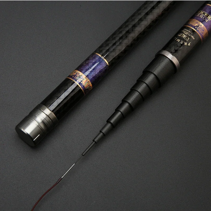 하이 퀄리티 초경량 초경질 텔레스코픽 낚싯대, 파워 핸드 로드, 탄소 낚싯대, 8m, 9m, 10m, 11m, 12m, 13m