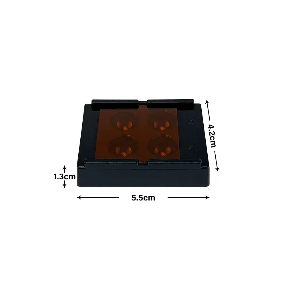 50 Boxes 4-Hole Dental Veneer Stirring Membrane Retainer Disposable Dental Box for Dental Care And Medicine