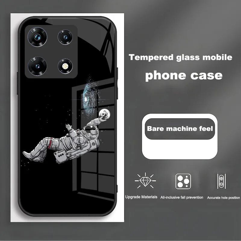 Luxury Shockproof Tempered Glass Phone Case Cover