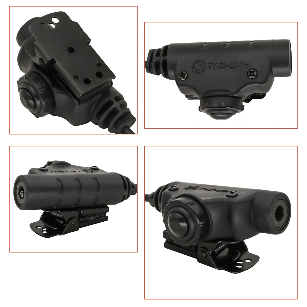 TAC-SKY U94 V2 PTT kenwood for Baofeng UV-5R UV-6R Walkie Talkie Tactical Headset Adapter Standard Military 7.00mm Jack Cable