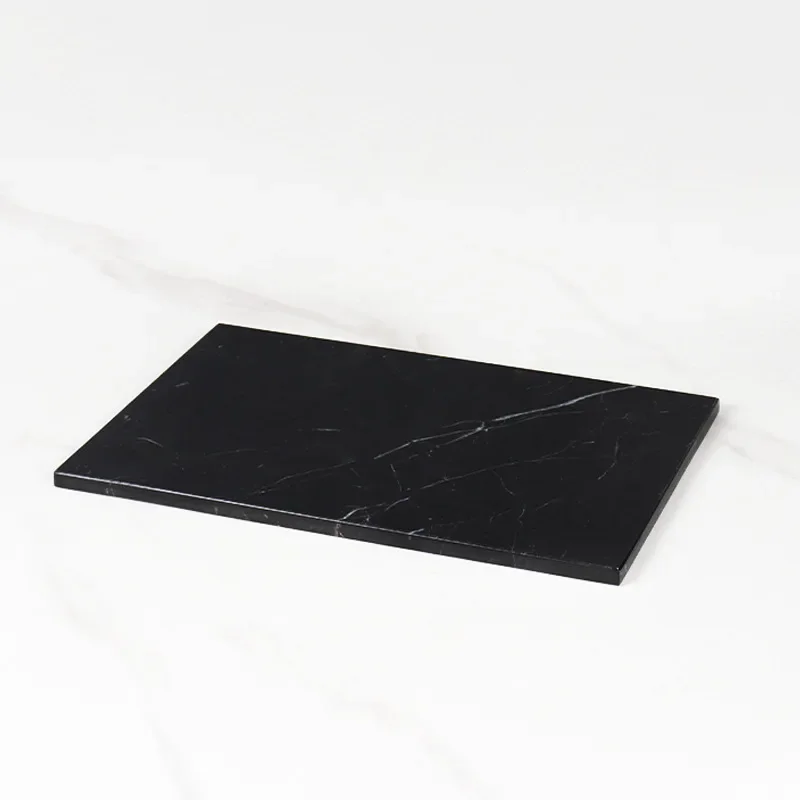 Modern Natural Marble Square Flat Tray Home Hotel Bathroom Desktop Cosmetics Jewelry Multifunctional Storage Tray Decoration 2
