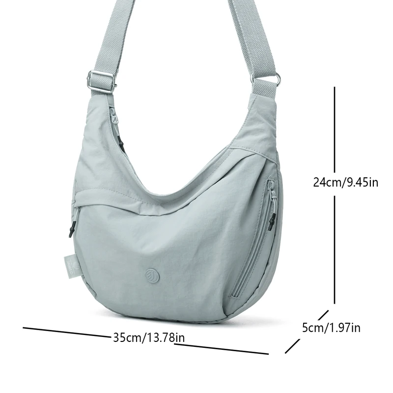 Fashion large capacity cross bag - multi function solid color, fashion dumpling shoulder bag, polyester lining, suitable for boo