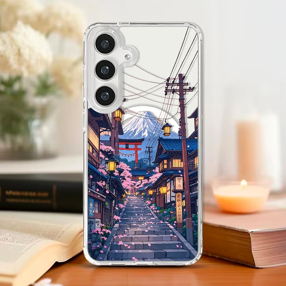 Japanese Landscape Art Magnetic Phone Case Cover