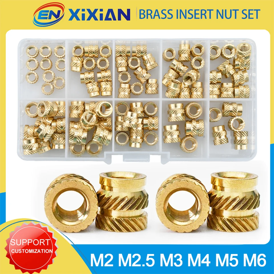50 Stück Messing Rändelmuttern - M2 M2.5 M3 M4 Größen Für Modellbau & Elektronik