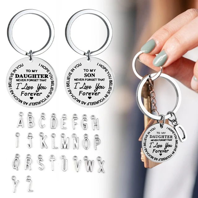 Metal Inspirational Keychain Best Good Friends Key Chain Pendant son  Daughter gift - AliExpress
