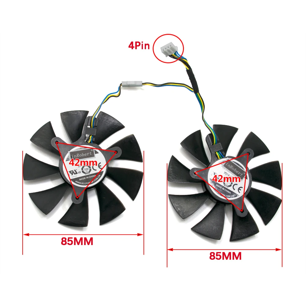 thumbnail image 2 of 95mm Replacement Cooling Fan For ZOTAC GTX 1070 1080 Ti Graphics Cards - 4-Pin GFM10012H12SPA 2 of 13