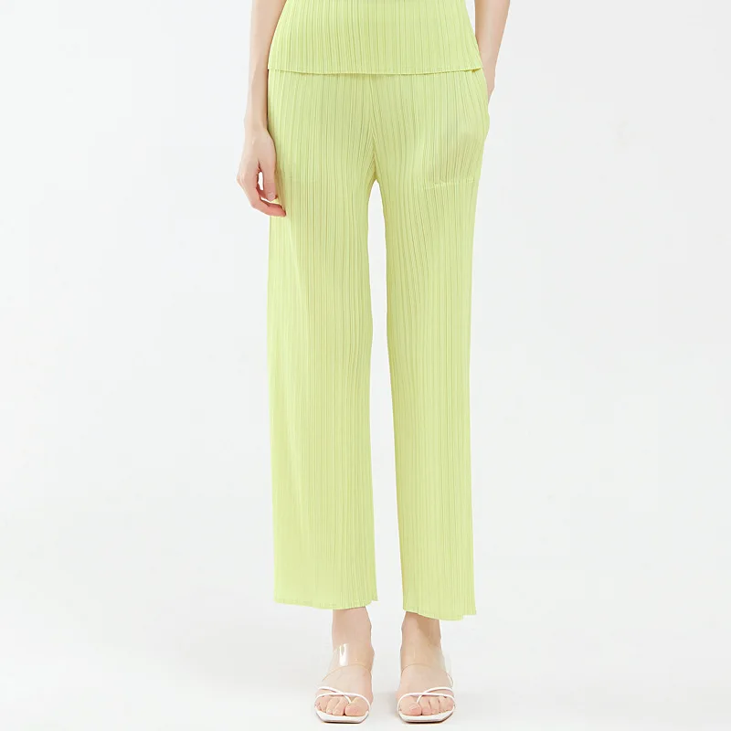 

COZOK Spring Autumn New Casual Women Trousers Simple Loose Comfortable Elastic Solid Color All-match Pants Female WT501