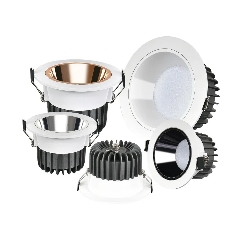 원형 LED 다운라이트 IP65 방수 눈부심 방지 SIM 5W 7W 15W 24W 34W 알루미늄 AC85-265V 욕실, 주방, 발코니에 적합