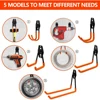 10 PCS Heavy Duty Metal Hook Wall Mount Hook Stand Bicycle Garage Organizer Anti-slip Storage Hook for Ladders Garden Tool 5