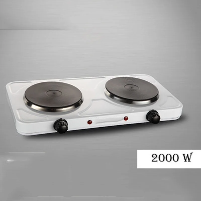 110/220V Electric Burner Hotplate Coffee Heating Stove 2 Pots Heater Induction Cooker Stove Furnace Adjustable Temperature 2000W 4