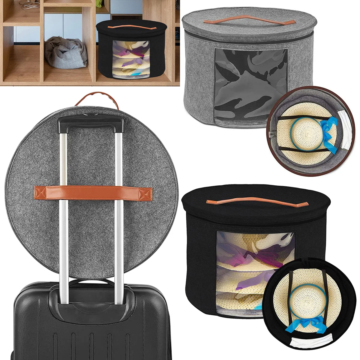 Felt Storage Box for Hats and Clothes Organization