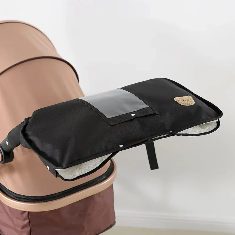 Wind Waterproof Newborn Baby Push Chair Glove Baby Stroller Accessories Antifreeze Mittens Universal Winter Warm Stroller Gloves