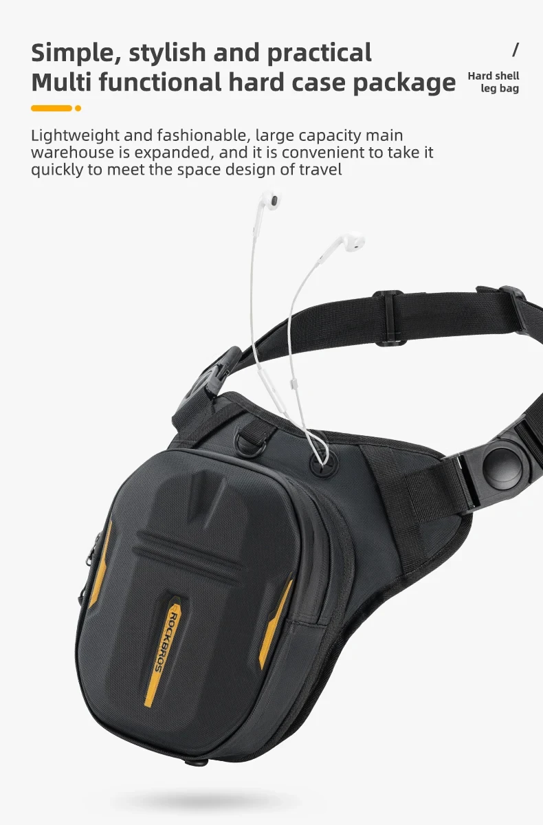 ROCKBROS Große Motorradtasche, wasserdichte Hüfttasche, Bauchtasche, Outdoor-Motorrad-Gürteltasche – Detail 7