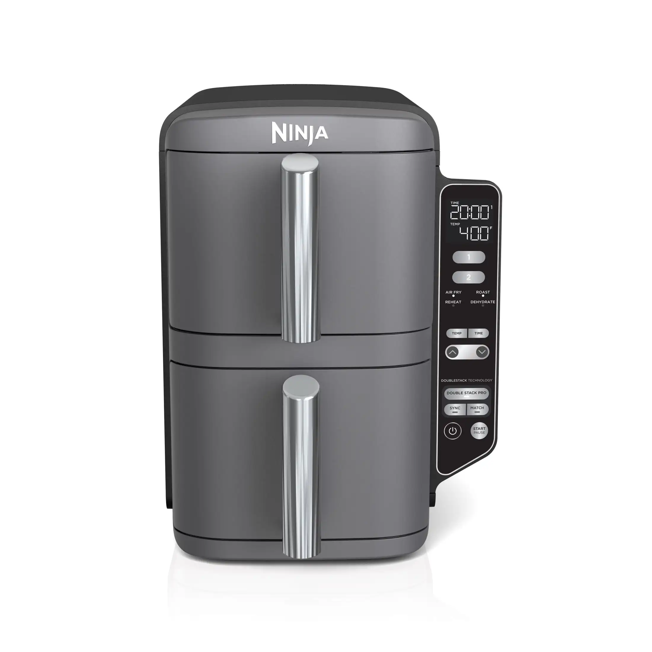 

Фритюрница DoubleStack XL 10 QT, 4-в-1 с 2 корзинами, компактный дизайн, SL400