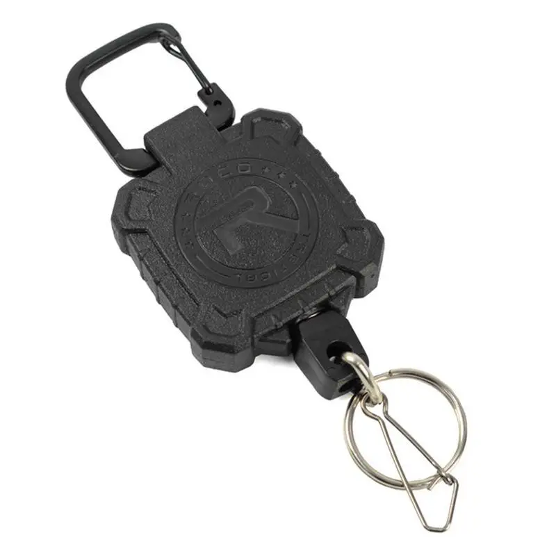 

Retractable Carabiner Multifunctional Keyring Reel Badge Holder Up To 80cm Retraction Outddor Keyring Holder For Backpacking