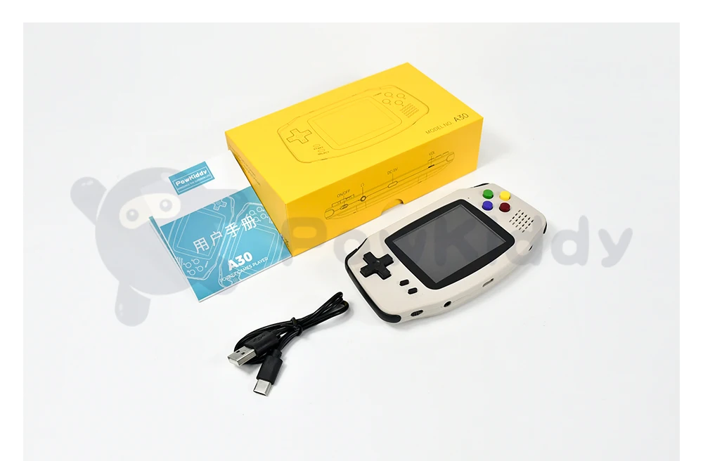 New POWKIDDY A30 Handheld Game Console 2.8 inch IPS HD Screen 32G Built-in 4000 Games Portable Game Console Children’s Gift