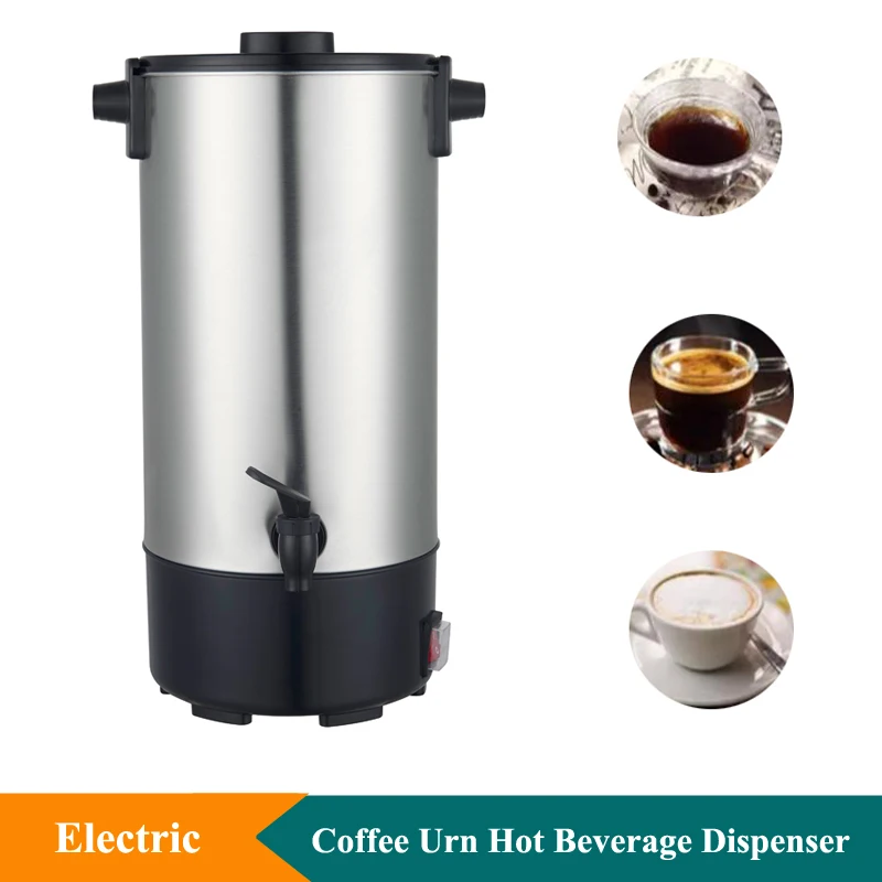 110V 220V Hot Tea Insulated Bucket Electric Hot Coffee Urn Beverage Dispenser Machine 40 Cups Fast Brew Coffee Urn
