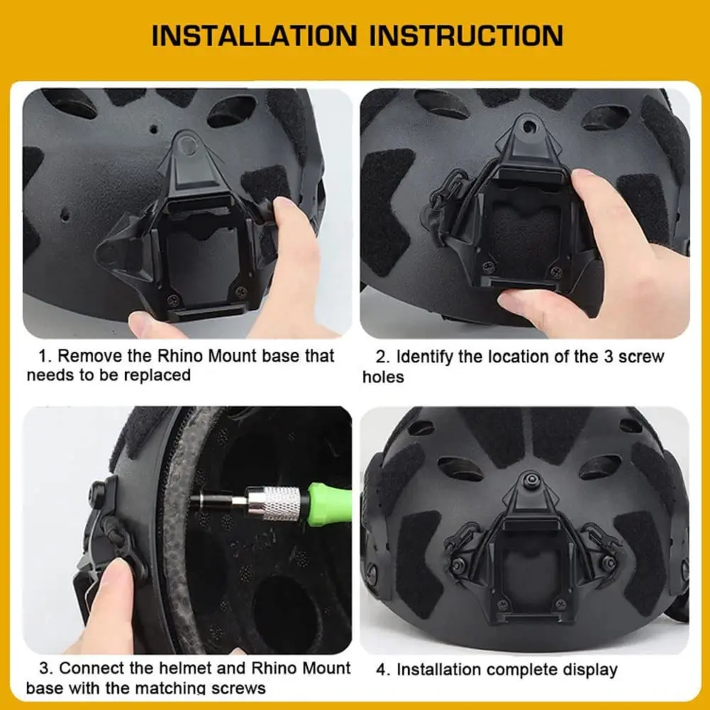 BOOIU NVG 마운트 VAS 슈라우드 전술 빠른 헬멧 전송 베이스, 스포츠 카메라 브래킷 베이스, 헬멧 에어소프트 사냥 액세서리