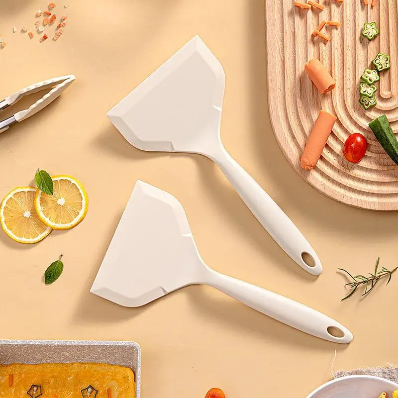Silicone Spatula Silicone Kitchen Utensils Silicone Cooking Spoon Silicone Pancake Spatula Non-stick Frying Pan Baking Scoop for Eggs Fish Pizza Steak Shovel Heat Resistant Kitchen Flipper Spoon