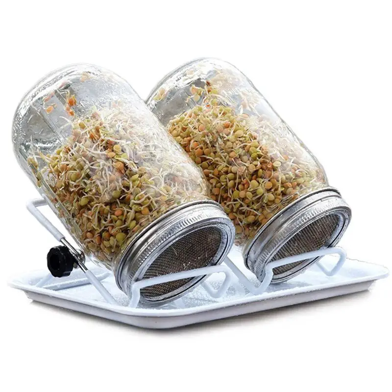 Stainless Steel Strainer Sprouting Lid Wide Mouth Canning Jars
