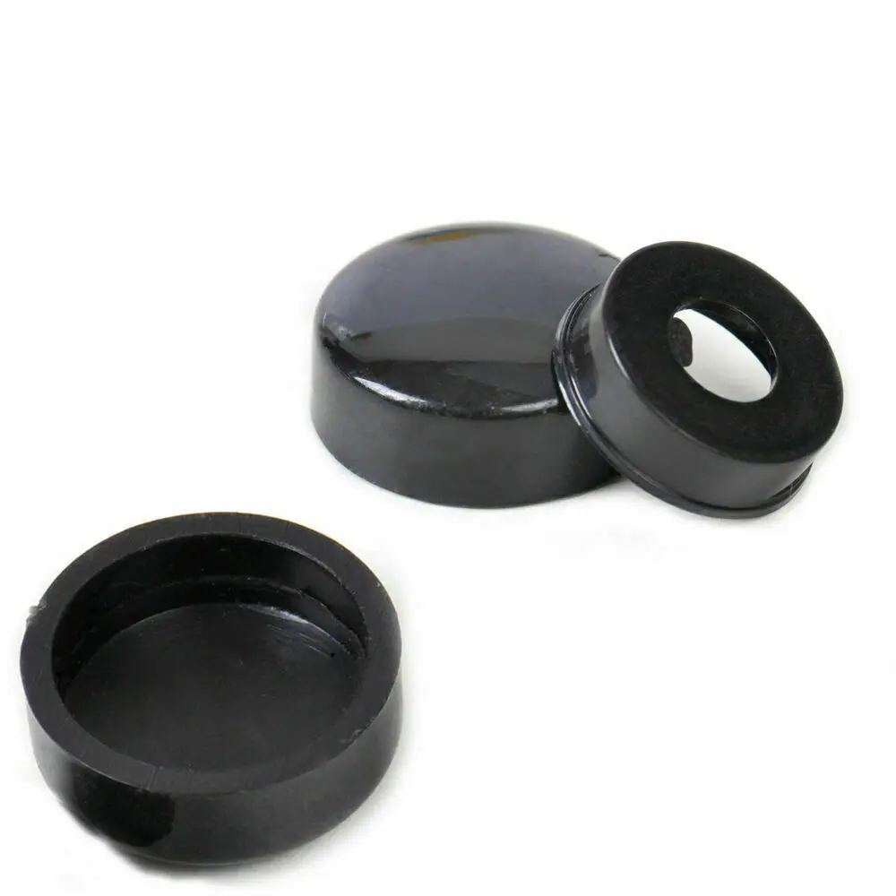 Screw cap 4pcs black for car truck van license plate frame
