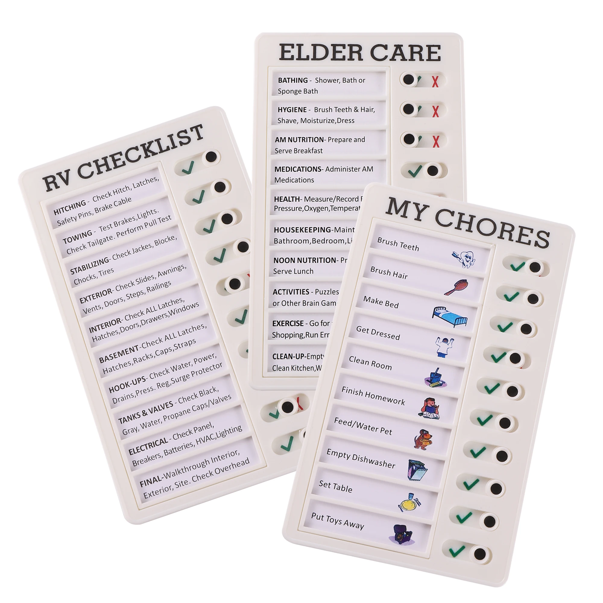 

Reusable Multi-purpose Wall Hanging Checklist Memo Boards Adjustable My Chores Checklist Board For RV Home School Classroom