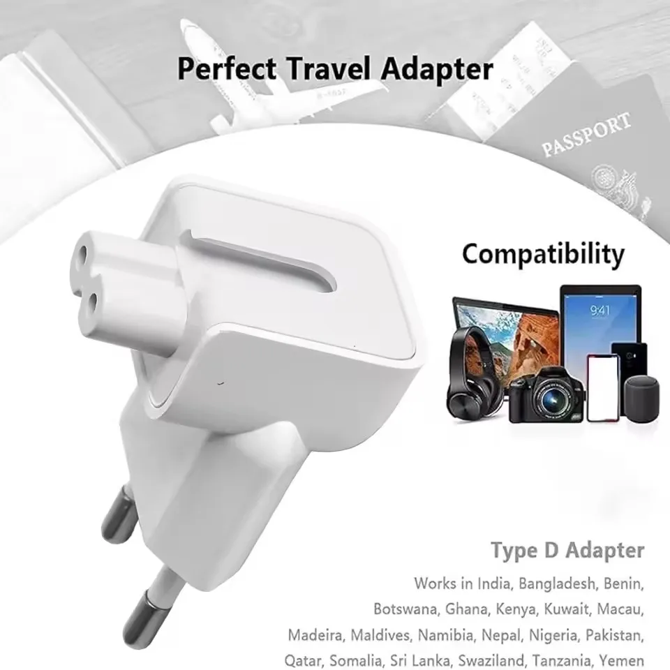US AU UK EU AC Power Wall Plug Duck Head For Apple MacBook Pro Air Adapter Charger adapter