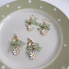Korean Forest Series Fresh Little Daisy Clip on Earrings No Piercing Vintage Lattice Bow Daisy Flower Ear Clip Earrings Women 1