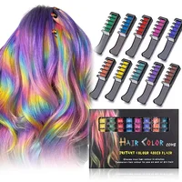 Kids Colorful Matte Disposable Hair Dye Comb Toys  For Girls Makeup Toys Party Hair Dye Non-toxic Safe Children Toys Gift 1
