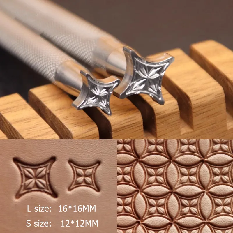 304 Stainless Steel Leather Embossing Stamp-Wheat Pattern Metal Press Mold Leathercraft DIY Leather Stamping Tool leather craft stamps