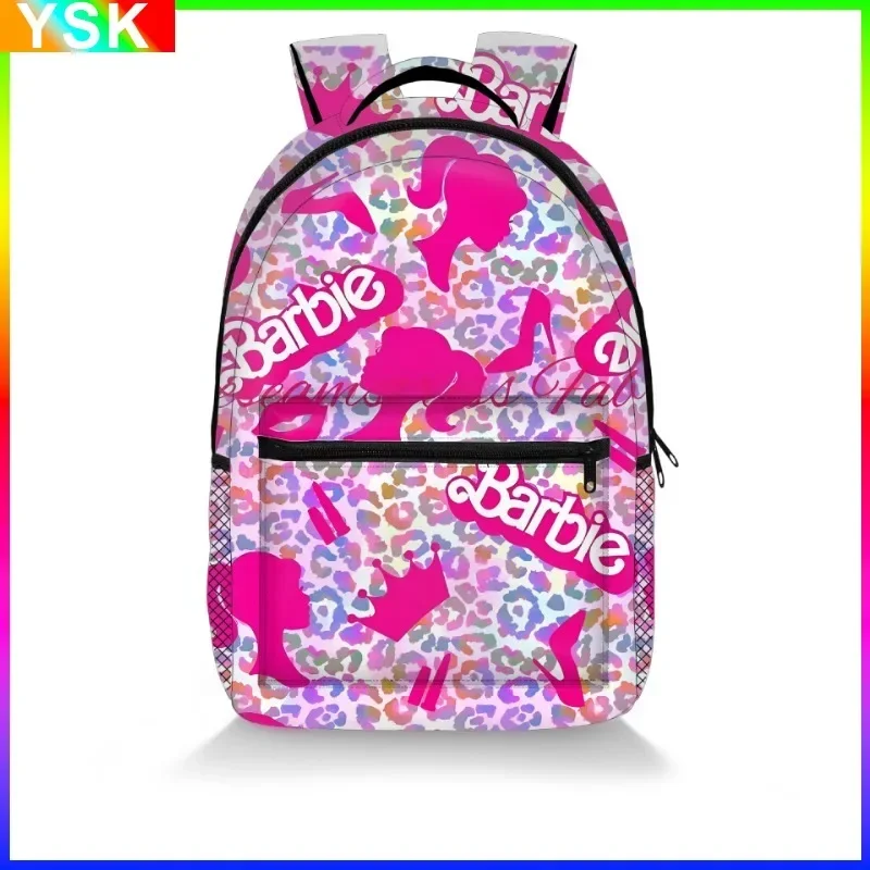 Miniso-mochila Barbie PCV para niñas, bolsa de viaje escolar de alta  capacidad, color negro y rosa, Y2k, 2023 - AliExpress