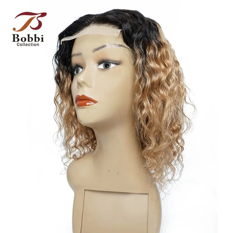 

Glueless Lace Front Wig Human Hair Wig For Women Water Wave Ombre Honey Blonde Pre-Plucked Transparent Lace Closure Wig Bobbi