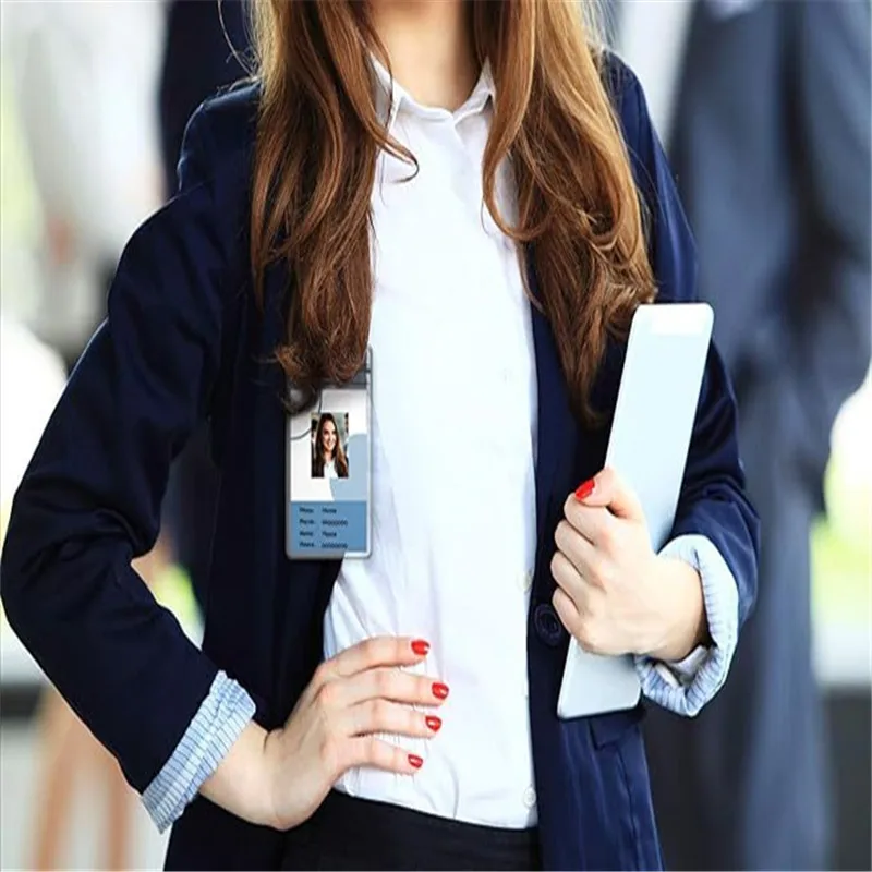 투명 카드 여성 남성 학생 버스 카드 개폐식 풀 배지 홀더 신용 카드 은행 ID 카드 학교 용품