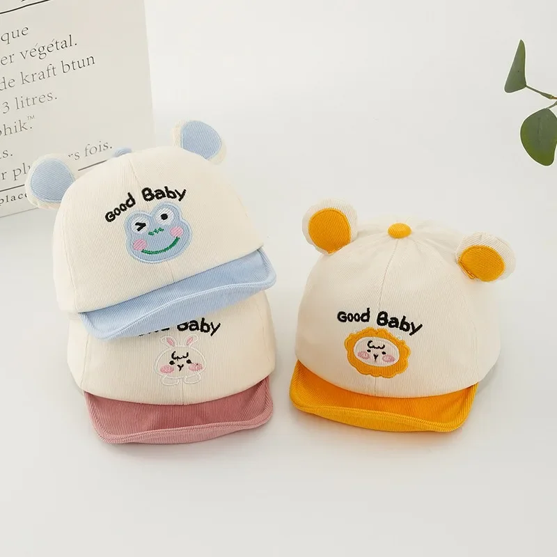 

New Simple and Playful Baby Spring and Autumn Boy Baby Sun Shield Ear Protection Cute Baby Sun Shield Hat