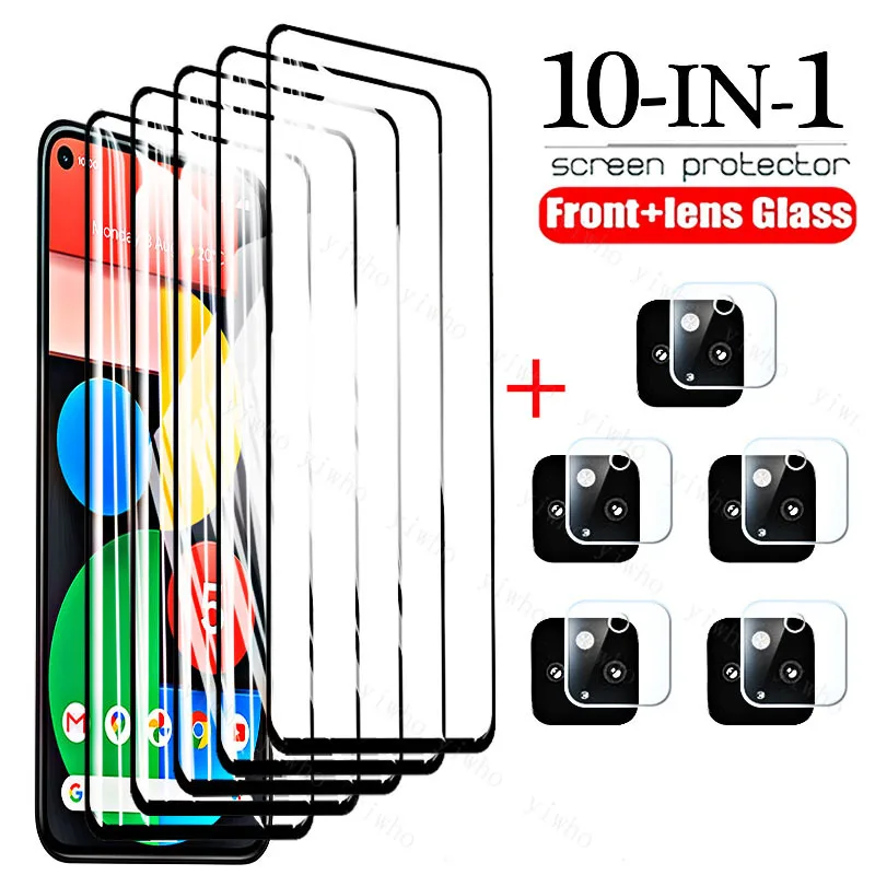 

For Google Pixel 5 Glass for Pixel5 Glas Camera Lens Screen Protector on For Google Pixel 5 Tempered Glass Phone Protective Film