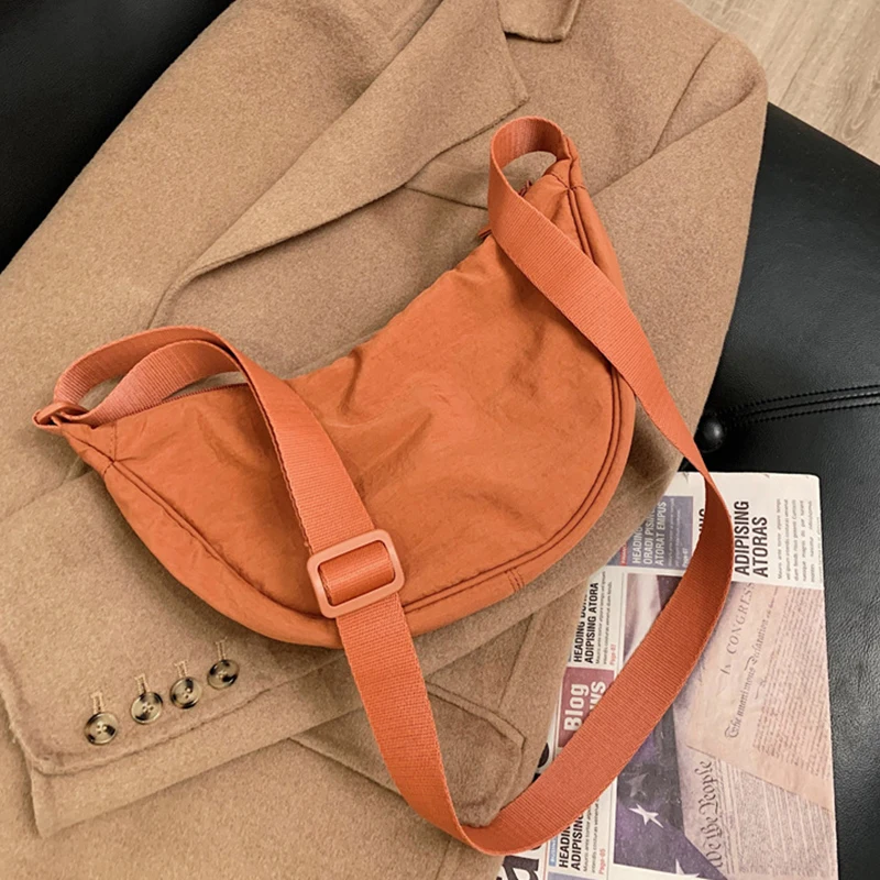 Casual Nylon Hobos Crossbody Bag for Women Designer Shoulder Bags Large Capacity Tote Lady Travel Shopper Bag Female Purses nylon crossbody bag