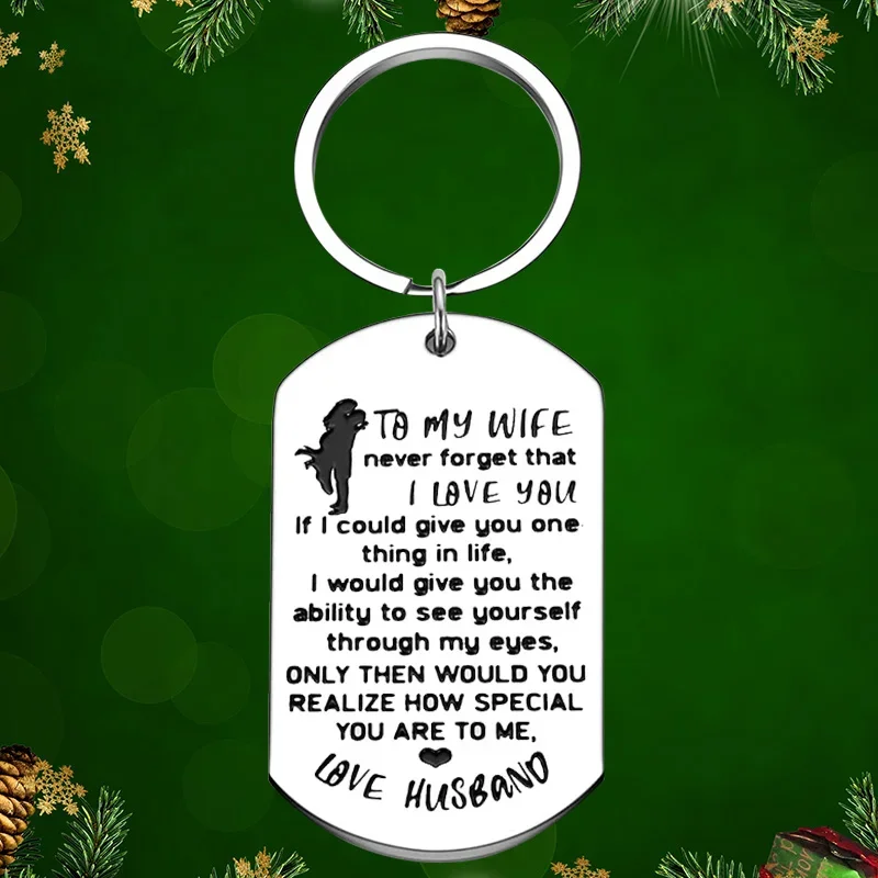 

To My Love/husband/man/wife Keychain Pendant Valentine's Day Gift Key Chains Couple Lover Gifts