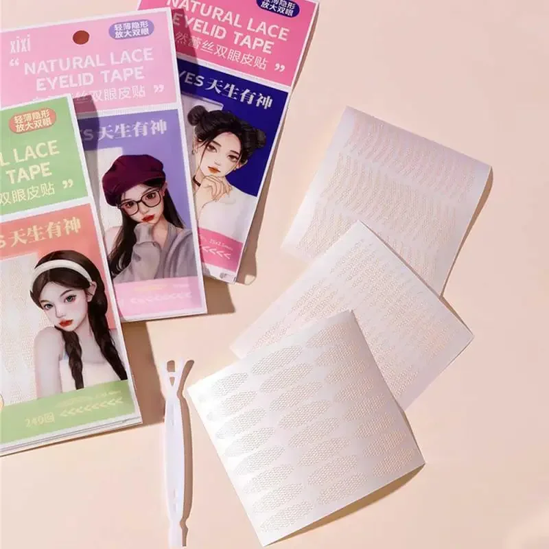 600/240/200pcs Eyelid Tape Sticker Invisible Double Fold Eyelid Lace Eyelash Tape Self-adhesive Eyelashes Tools Lashes Patch double fold eyelid tape