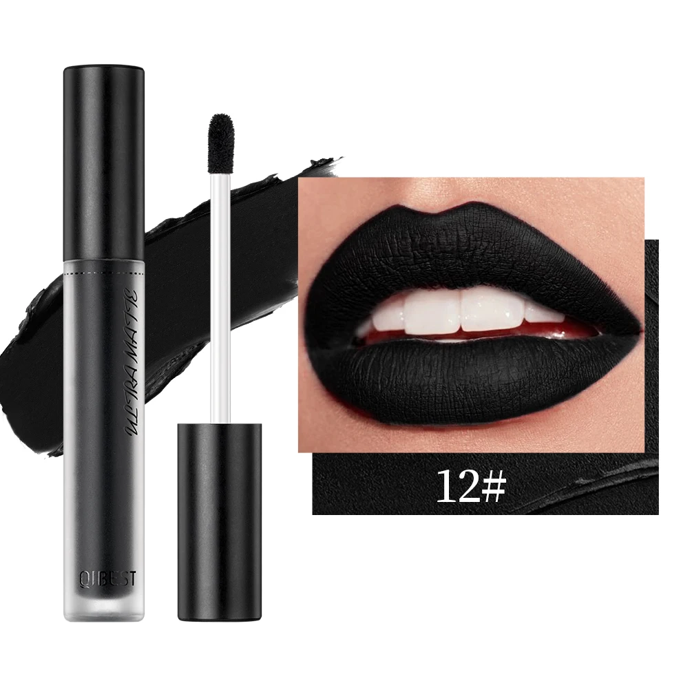 Party Lip Glaze Personality Candy Color Lip Gloss Tint Waterproof Black Lipgloss Non-stick Cup Long Lasting Nude Liquid Lipstick