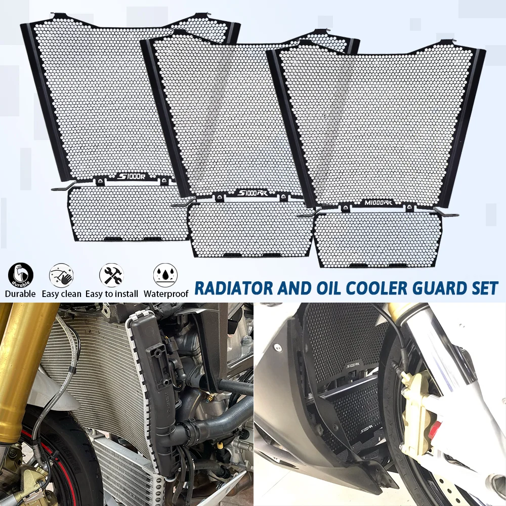 

2023 M1000R 2024 For BMW S 1000 R S1000RR/Sport/Motorsport Radiator And Oil Cooler Guard Set Grille Cover Protection 2021 2022