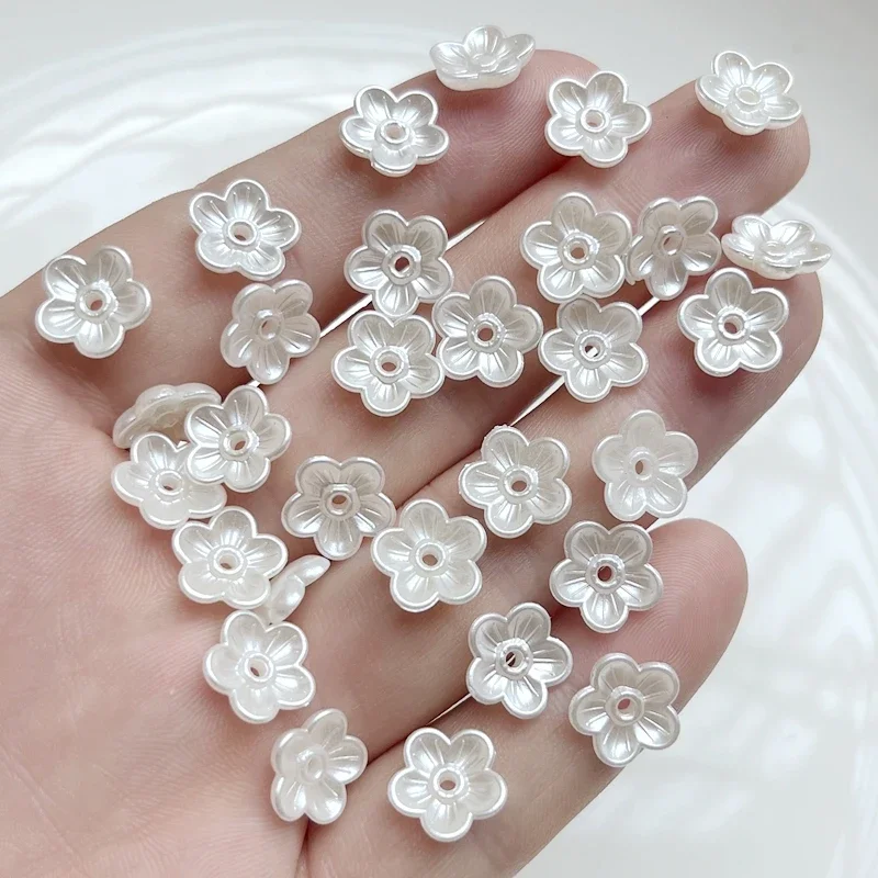 Beads for jewelry making DIY handicraft brooch earrings accessories flower abs beads acrylic craft beads acrylic beads 60pcs