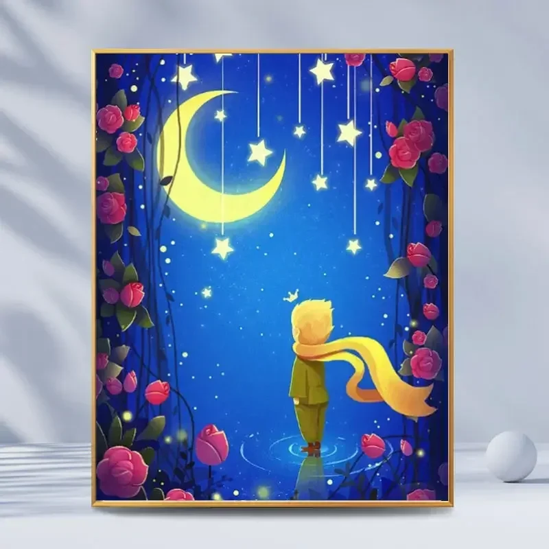 

4149-STB- Diy landscape figures and animals hand-painted digital oil painting set